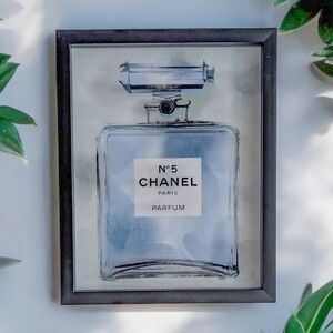 Luxury Inspired Framed Fashion  Art Print Blue (New)